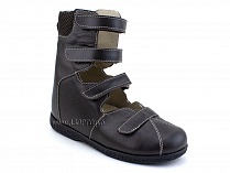 70859-03 БР  Ринтек (Rintek), туфли подростковые ортопедические с тутором, кожа, коричневый 