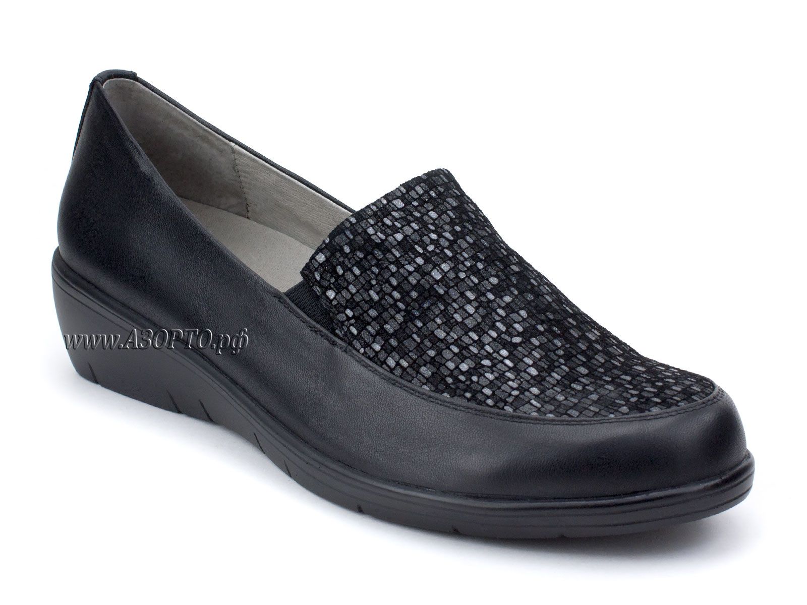 170201 Сурсил-Орто (Sursil-Ortho), туфли для взрослых, кожа, замша, черный, полнота 6