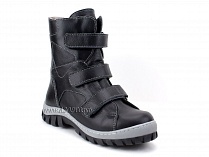 207ч (31-40) Аквелла (Akwella), ботинки зимние ортопедические с высоким берцем, натуральная шерсть, кожа, черный в Алмате