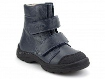 3381-712 Тотто (Totto), ботинки детские утепленные ортопедические профилактические, байка, кожа, синий. в Алмате