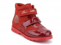 121-106,46 Тотто (Totto), ботинки детские ортопедические профилактические, байка, кожа, красный. в Алмате