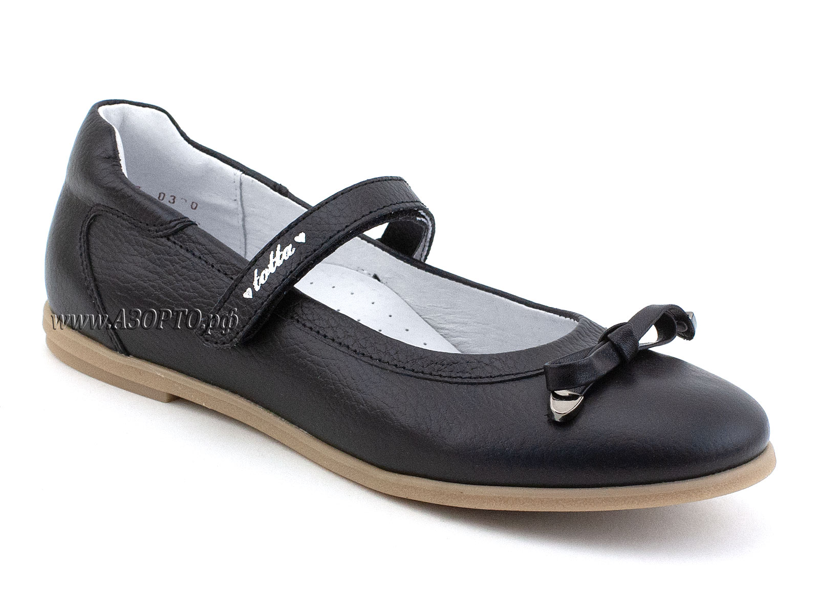 30012/1-701 Тотто (Totto), туфли детские ортопедические профилактические, кожа, чёрный.