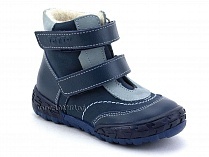 133-3,13,09 Тотто (Totto), ботинки детские ортопедические профилактические, байка, кожа, нубук, темно-синий. в Алмате