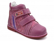 LM300  Луомма (Luomma), ботинки детские ортопедические профилактические, демисезонные утепленные, байка, кожа, розовый 