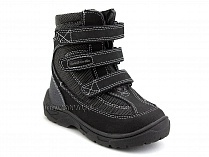 А43-038 Сурсил (Sursil-Ortho), ботинки детские ортопедические с высоким берцем, зимние, натуральный мех, кожа, текстиль, черный в Алмате