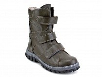 207з (31-40) Аквелла (Akwella), ботинки зимние ортопедические с высоким берцем, натуральная шерсть, кожа, тёмно-зелёный в Алмате
