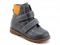 126(2)-41,64 Тотто (Totto), ботинки демисезонные утепленные, байка, серый, светло-коричневый, кожа в Алмате