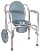 Кресло-стул с санитарным оснащением с дополнительной фиксацией головы и тела, в том числе, для больных ДЦП 