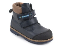 505-MSС (23-25)  Минишуз (Minishoes), ботинки ортопедические профилактические, демисезонные неутепленные, кожа, темно-синий в Алмате