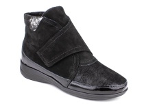 200233  Сурсил-Орто (Sursil-Ortho), ботинки для взрослых, черные, нубук, стрейч, кожа, полнота 7 в Алмате
