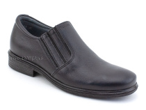 51213  ШагоВита (Shagovita), туфли школьные профилактические  для мальчиков, кожа, черный в Алмате