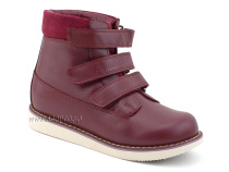 23-244 Сурсил (Sursil-Ortho), ботинки детские утепленные с высоким берцем, кожа, бордовый в Алмате