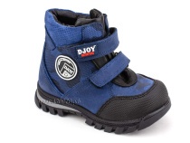 031-600-013-05-240 (21-25) Джойшуз (Djoyshoes) ботинки детские зимние ортопедические профилактические, натуральный мех, кожа, темно-синий, милитари в Алмате