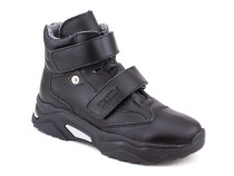 3541-131 Тотто (Totto), ботинки детские утепленные ортопедические профилактические, кожа, байка, чёрный в Алмате