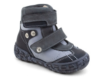238-21,111,11 Тотто (Totto), ботинки демисезонные утепленные, байка, кожа, серый, черный в Алмате