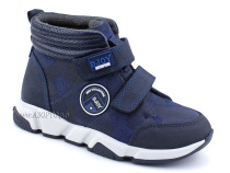 09-600-194-687-318 (26-30)Джойшуз (Djoyshoes) ботинки детские ортопедические профилактические утеплённые, флис, кожа, темно-синий, милитари в Алмате