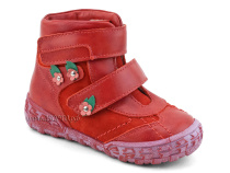 238-196,186 Тотто (Totto), ботинки демисезонные утепленные, байка,  кожа,нубук,  красный, в Алмате