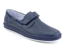 30025-712 Тотто (Totto), туфли школьные ортопедические профилактические, кожа, синий в Алмате