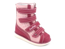23-220 Сурсил-Орто (Sursil-Ortho), ботинки демисезонные детские ортопедические  с тутором, кожа, розовый в Алмате